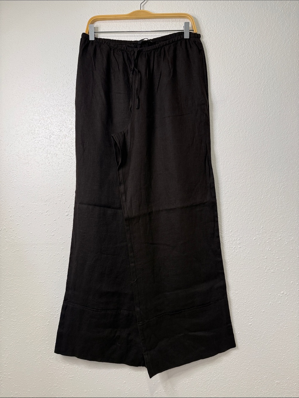 Zara women’s brown Drawstring Wide-Leg Pants large